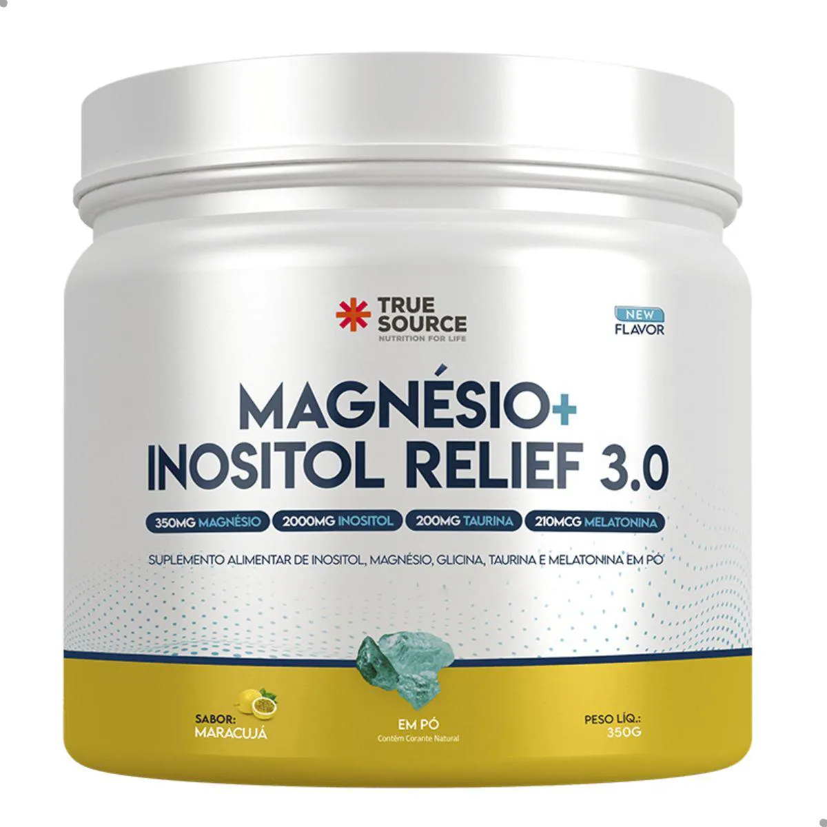 MAGNéSIO + INOSITOL RELIEF 3.0 350G TRUE SOURCE Maracujá