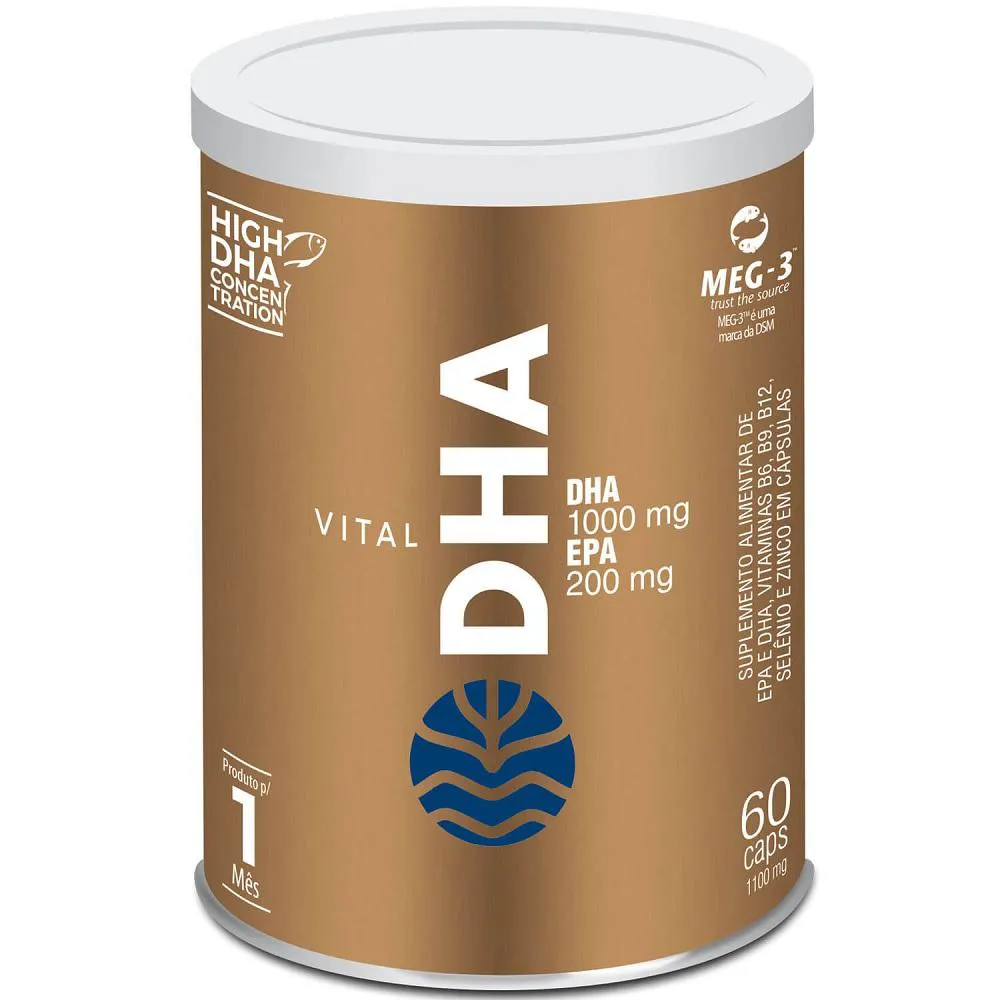 SUPLEMENTO NUTRICIONAL VITAL DHA 1000MG 60 CáPS VITAL ATMAN Natural