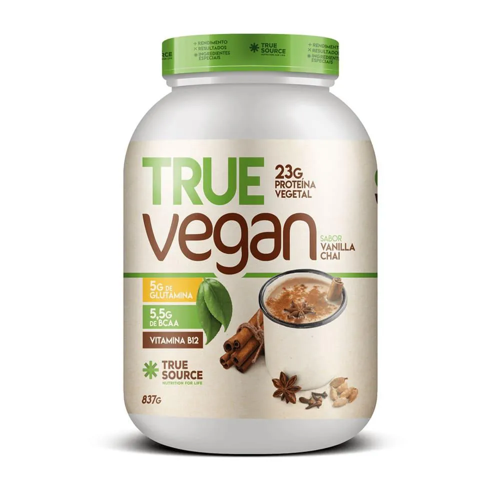 TRUE VEGAN PROTEINA VEGETAL 837G VEGANA TRUE SOURCE Baunilha