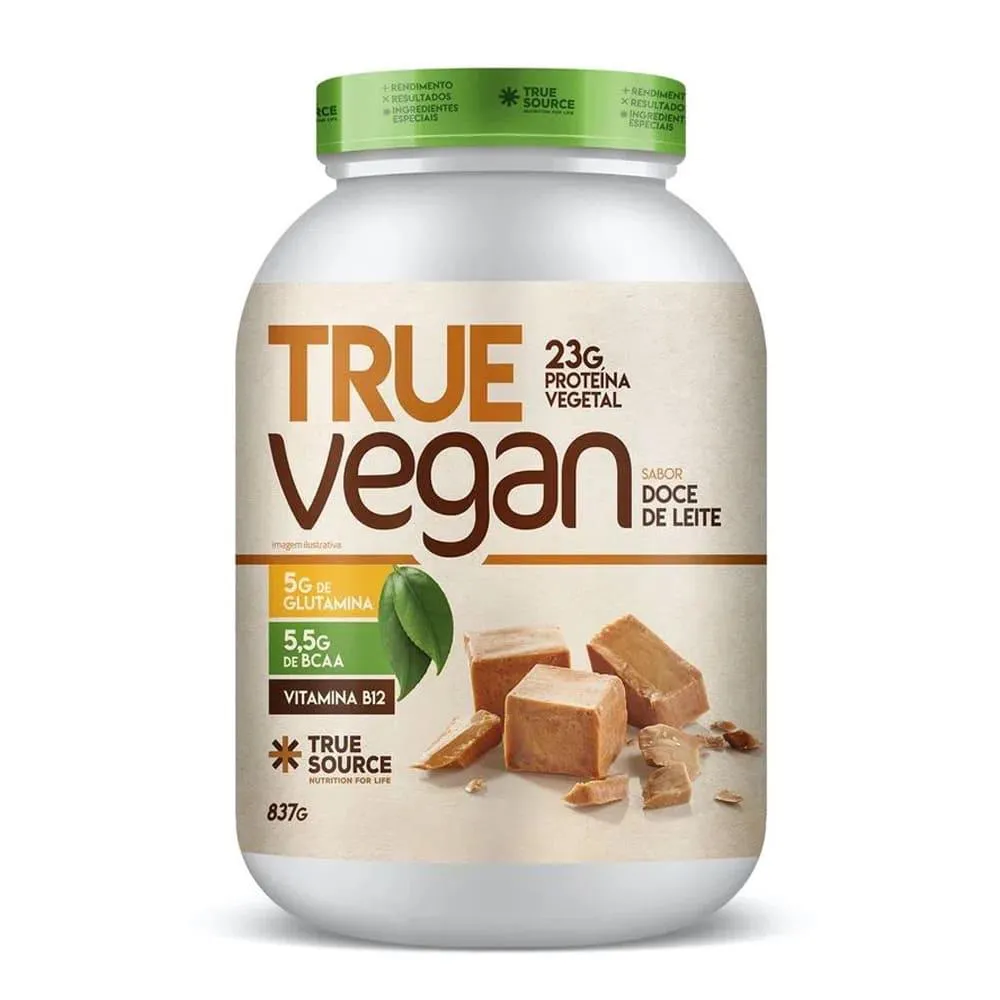 TRUE VEGAN PROTEINA VEGETAL 837G VEGANA TRUE SOURCE Doce DE Leite