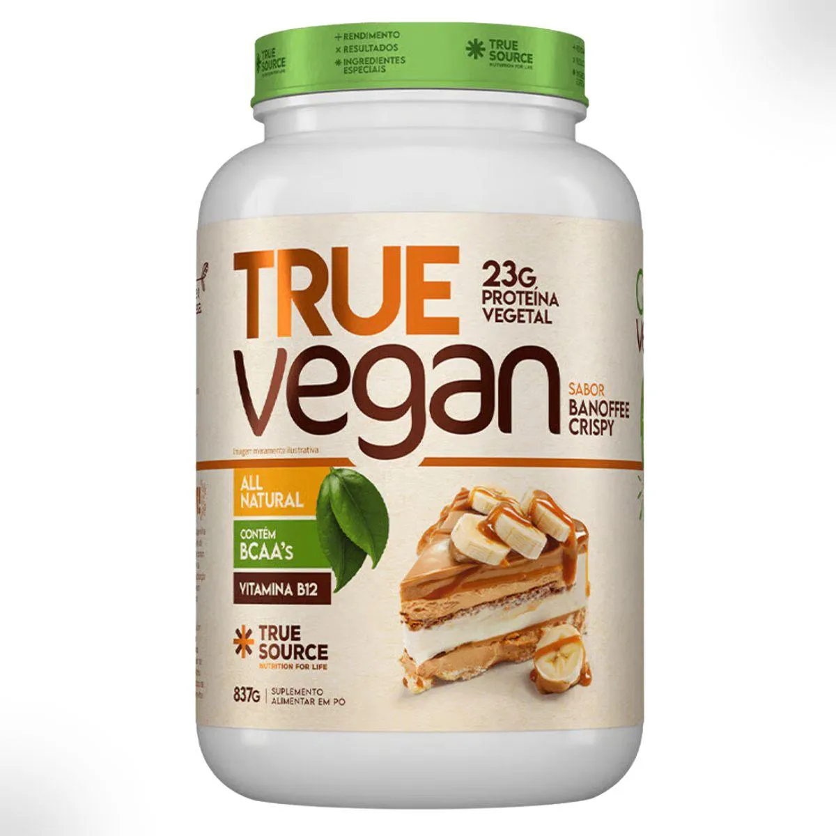 TRUE VEGAN PROTEINA VEGETAL 837G VEGANA TRUE SOURCE Banoffee Crispy