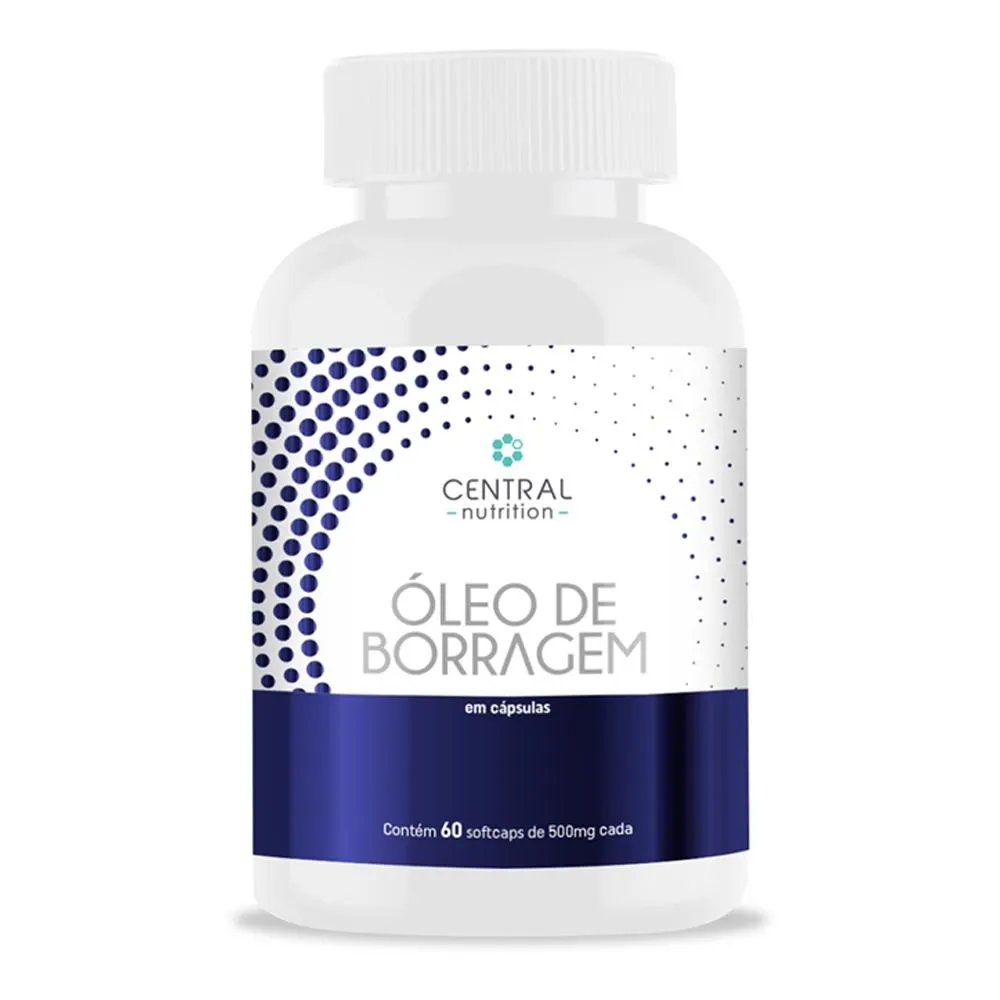 ÓLEO DE BORRAGEM 60 CáPSULAS 500MG CENTRAL NUTRITION Natural