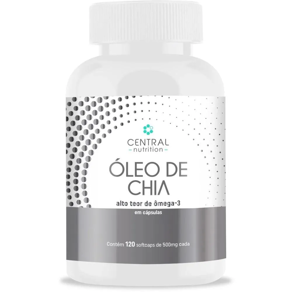 ÓLEO DE CHIA 120 CáPSULAS DE 500MG CENTRAL NUTRITION Natural