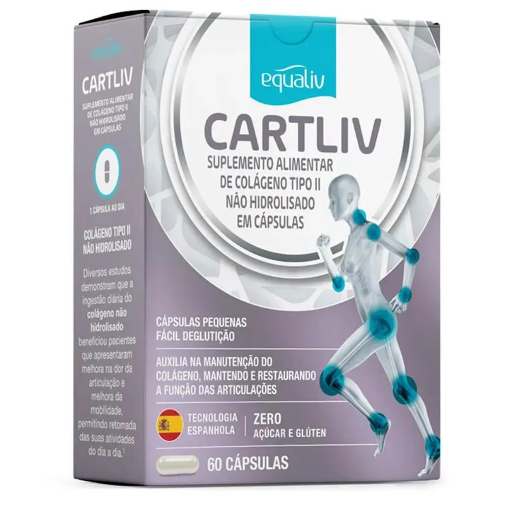 SUPLEMENTO CARTILIV COLáGENO TIPO 2 60 CáPSULAS EQUALIV Natural