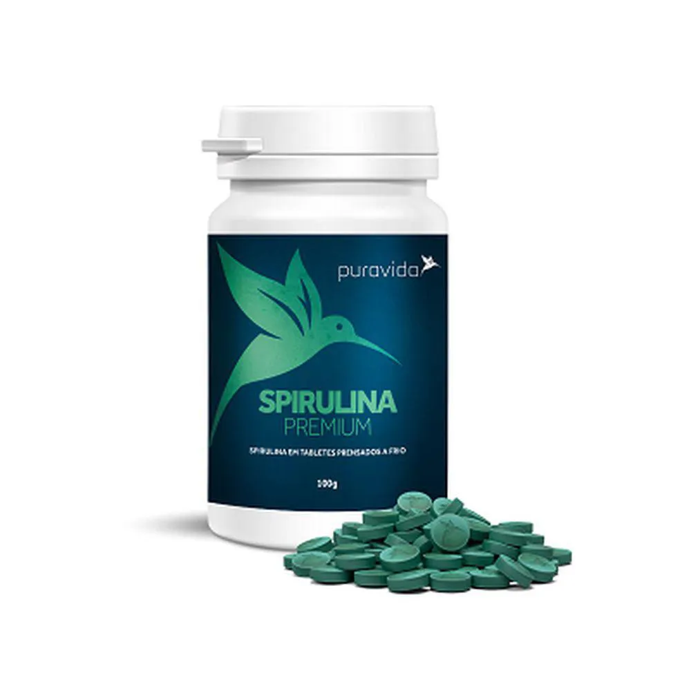 SPIRULINA PREMIUM 500MG 200 TABLETES - PURA VIDA Natural