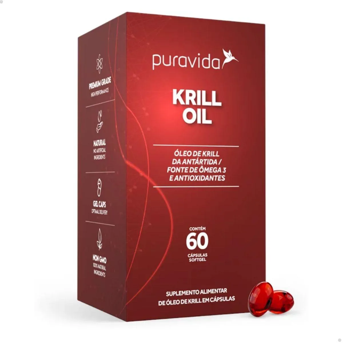 KRILL OIL 60 CáPSULAS PURA VIDA Natural