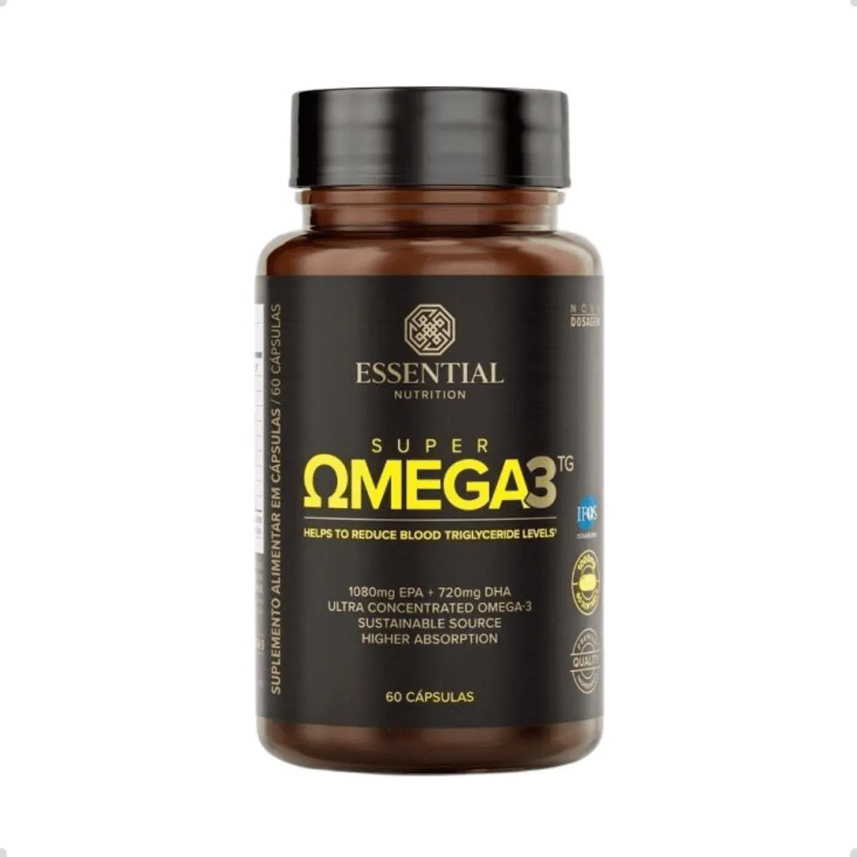 SUPER ÔMEGA 3 TG 1000MG 60 CáPSULAS ESSENTIAL NUTRITION Natural