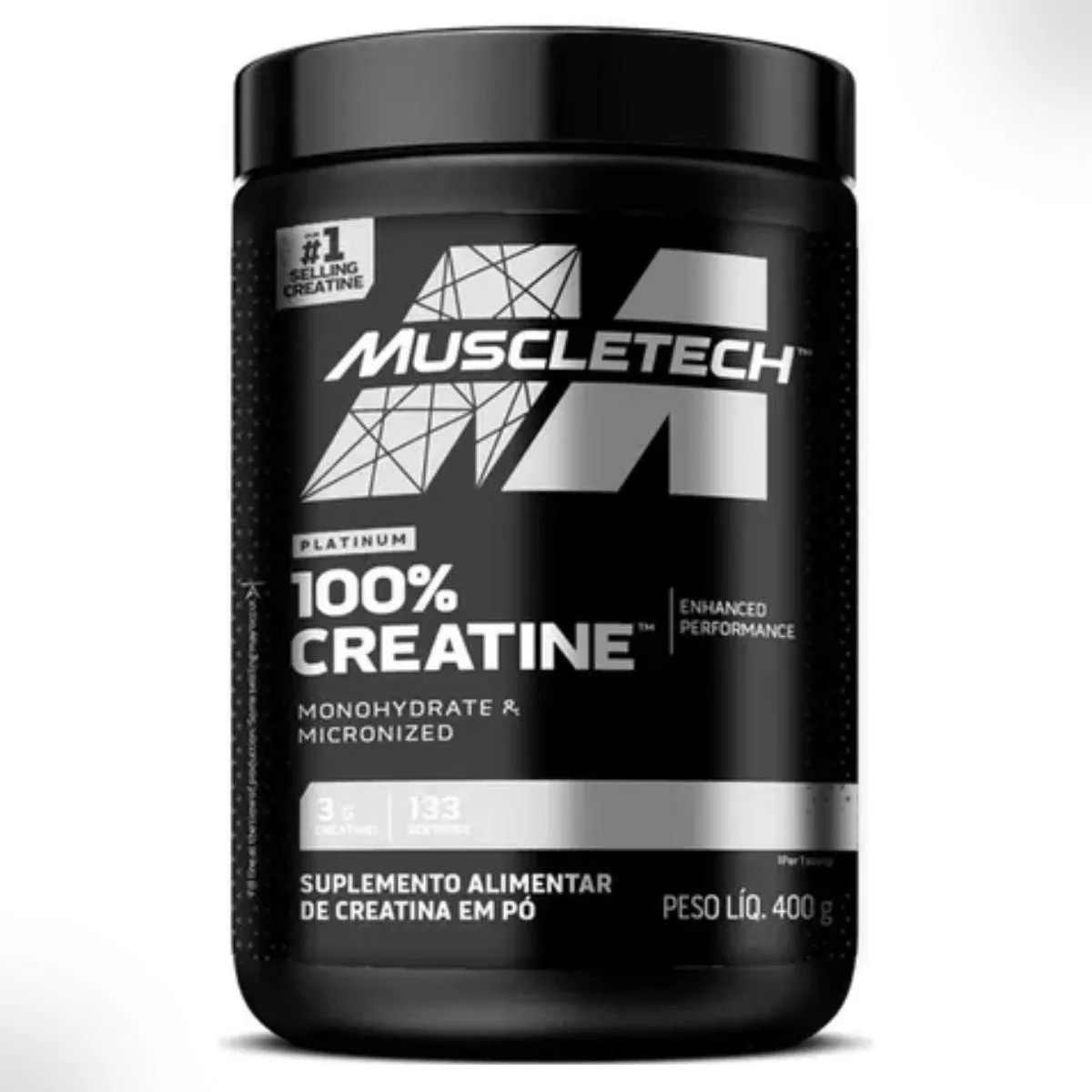 CREATINE 100% PLATINUM MONOHIDRATADA 400G MUSCLETECH Natural