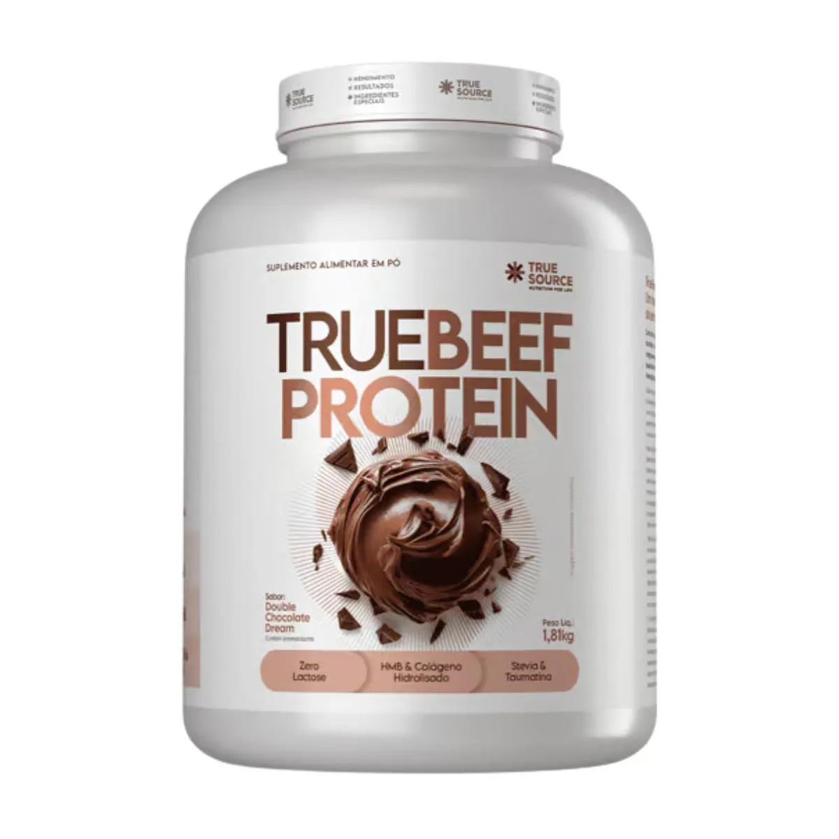 TRUE BEEF PROTEIN COM HMB E COLAGENO 1,8KG TRUE SOURCE Double Chocolate Dream