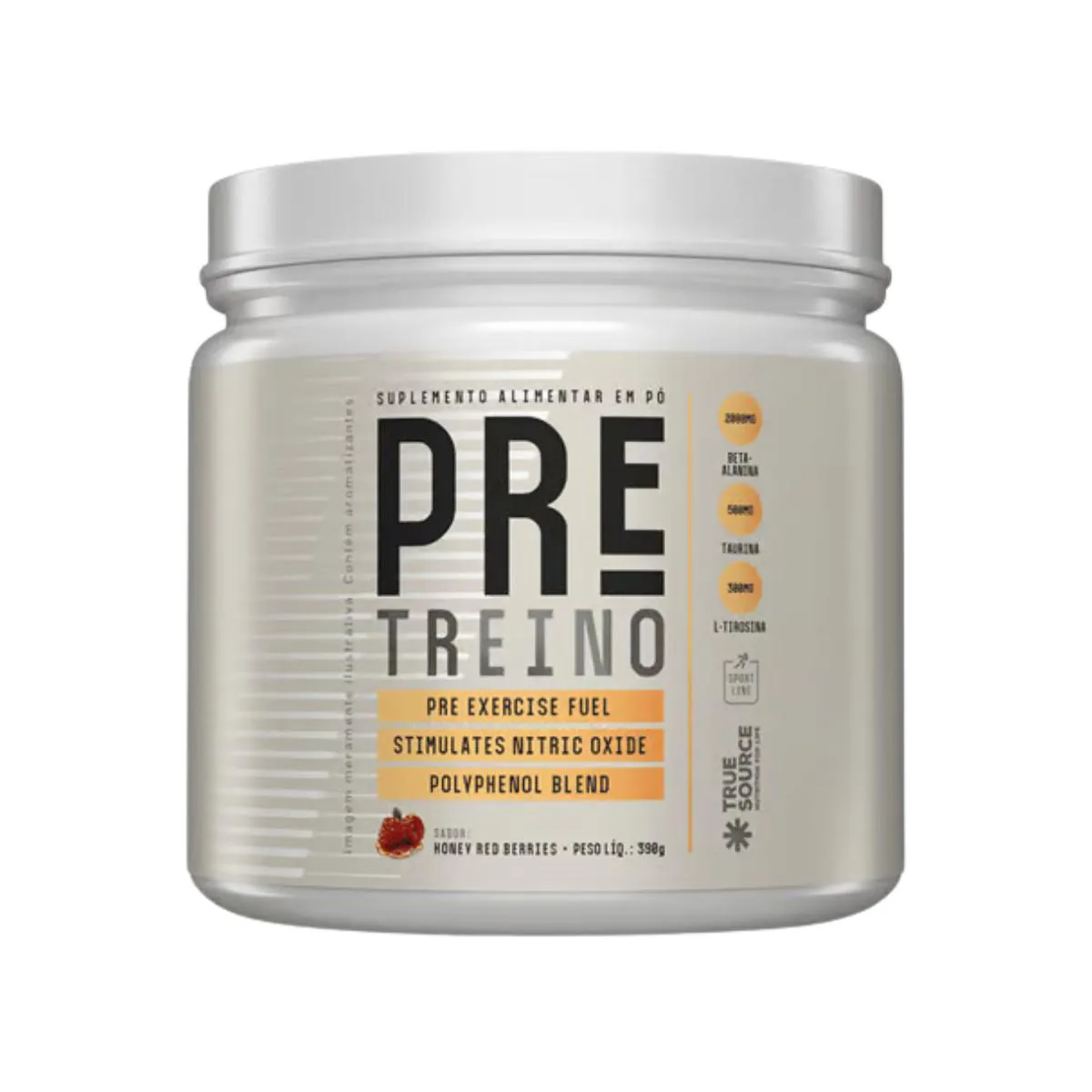 PRé WORKOUT BETA 30 DOSES 390G TRUE SOURCE Honey RED Berries