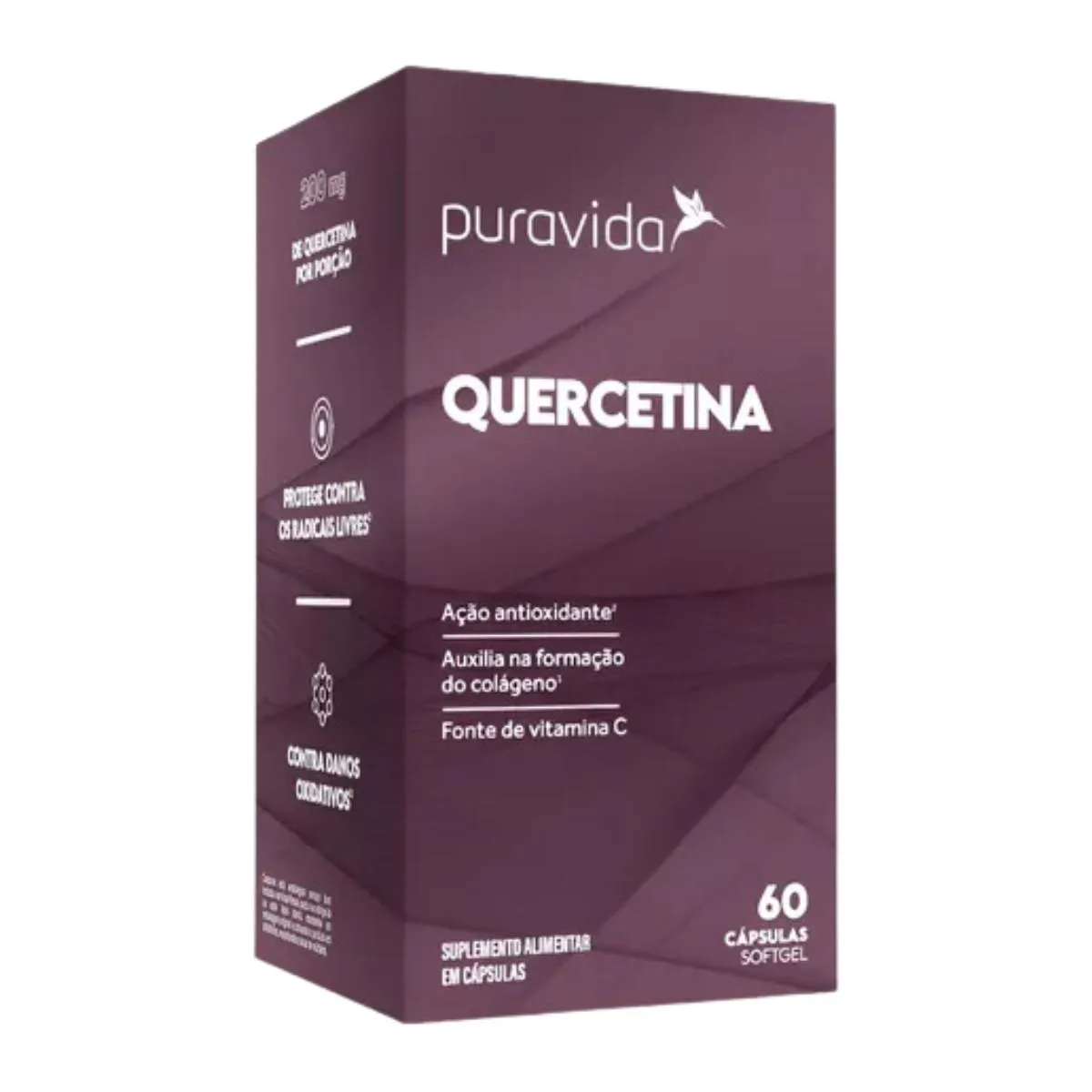 QUERCETINA ANTIOXIDANTE 200MG 60 CAPSULAS PURA VIDA Natural