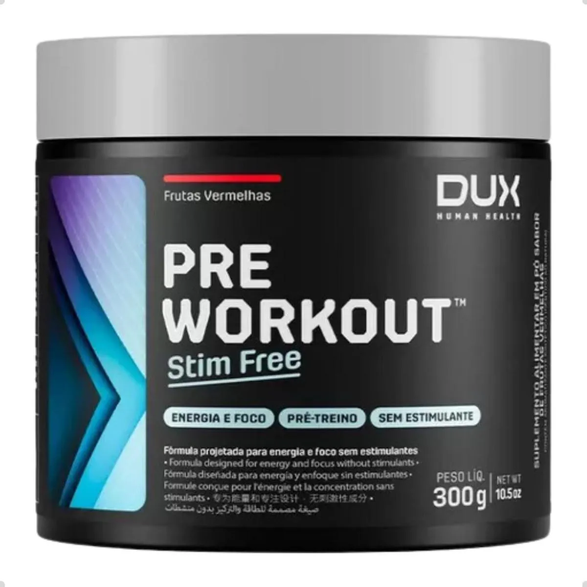 PRE WORKOUT ORIGINAL STIM FREE 300G DUX NUTRITION Frutas Vermelhas