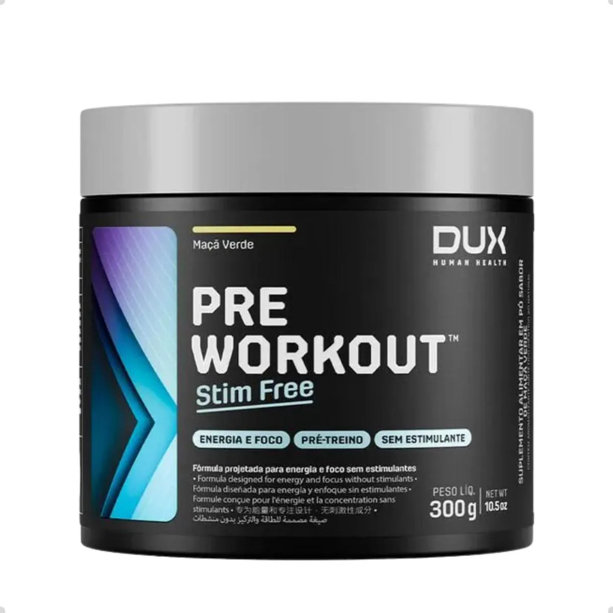 PRE WORKOUT ORIGINAL STIM FREE 300G DUX NUTRITION Maçã Verde