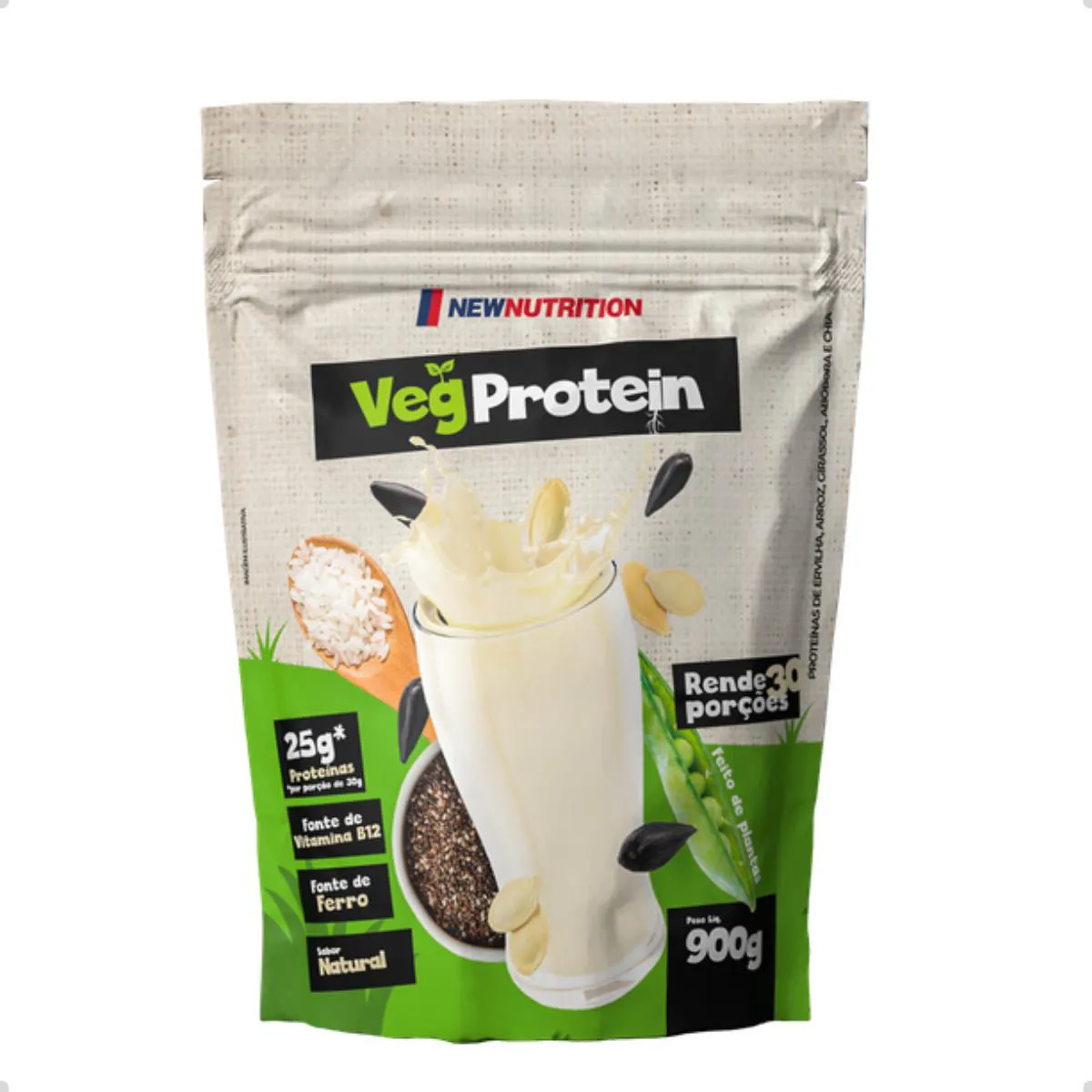 VEG PROTEIN PLANT FONTE DE FERRO E B12 NEW NUTRITION Natural