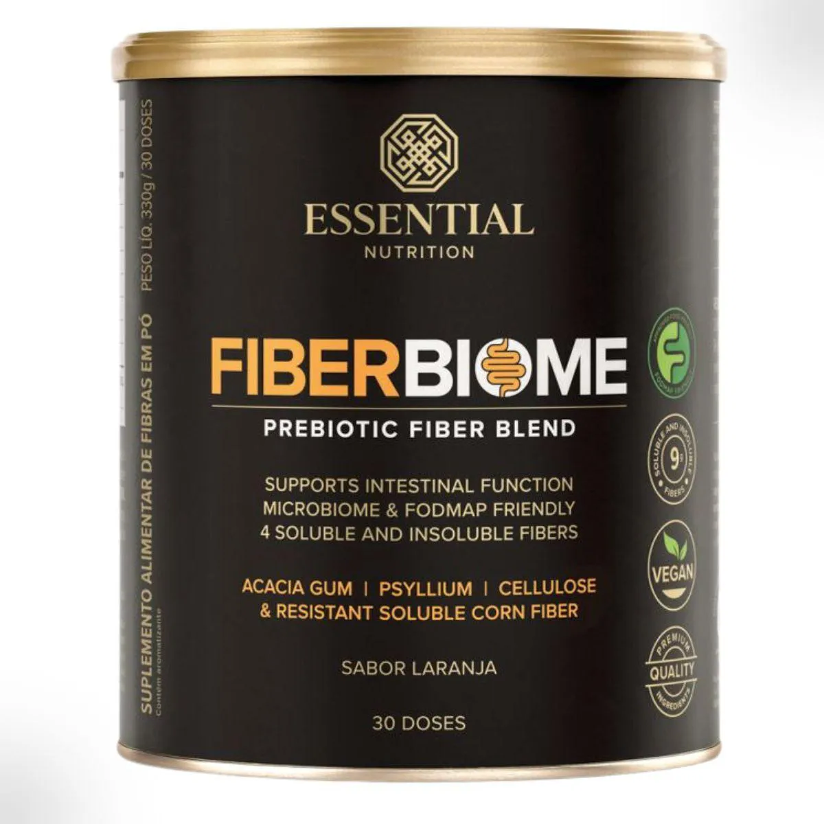 FIBER BIOME BLEND VEGANO INTESTINAL 300G ESSENTIAL Laranja