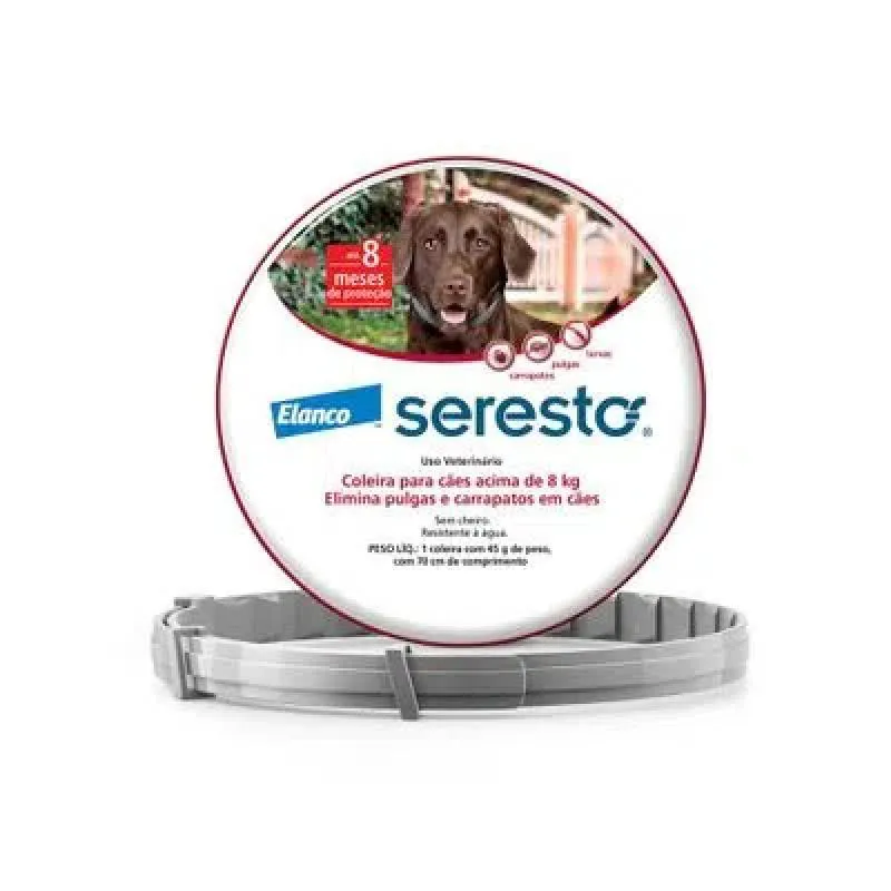SERESTO ANTIPULGAS E CARRAPATOS ACIMA 8 KG