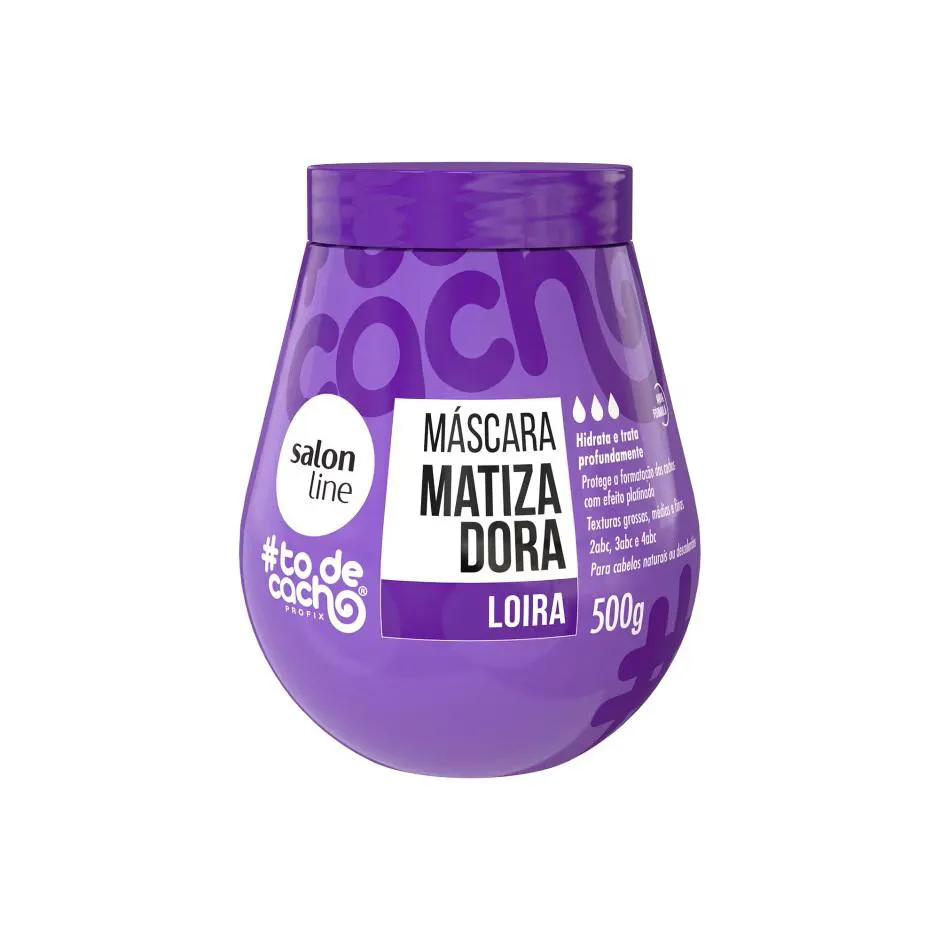 Máscara de hidratação Matizadora #Todecacho Loiro Salon Line 500g
