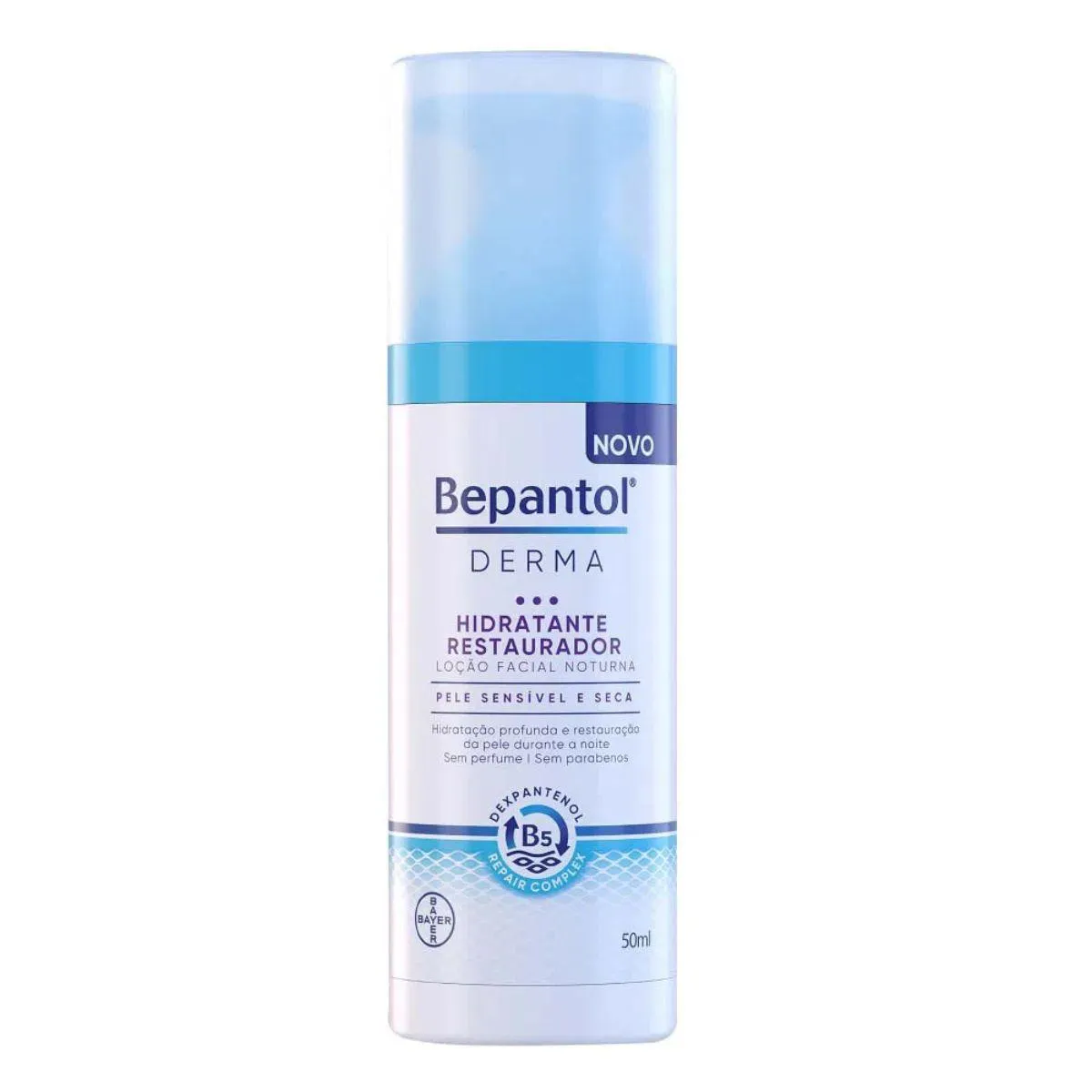 BEPANTOL DERMA LOçãO HIDRATANTE FACIAL RESTAURADOR NOTURNO 50ML