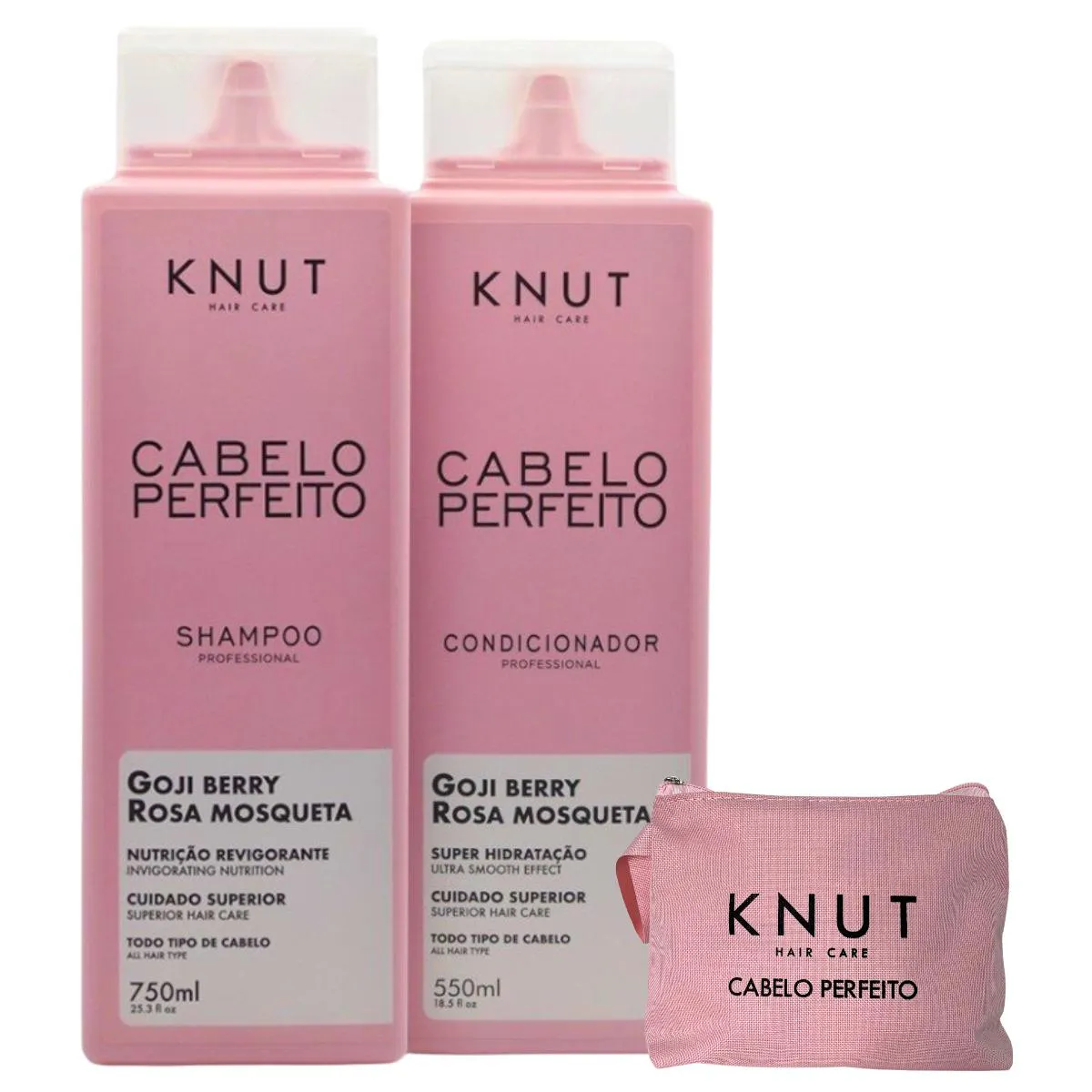 KNUT KIT CABELO PERFEITO TRATAMENTO + NECESSAIRE