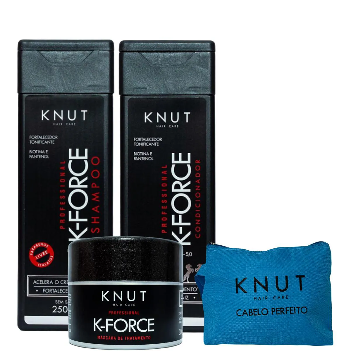 KNUT KIT K-FORCE TRATAMENTO HOME CARE + NECESSAIRE