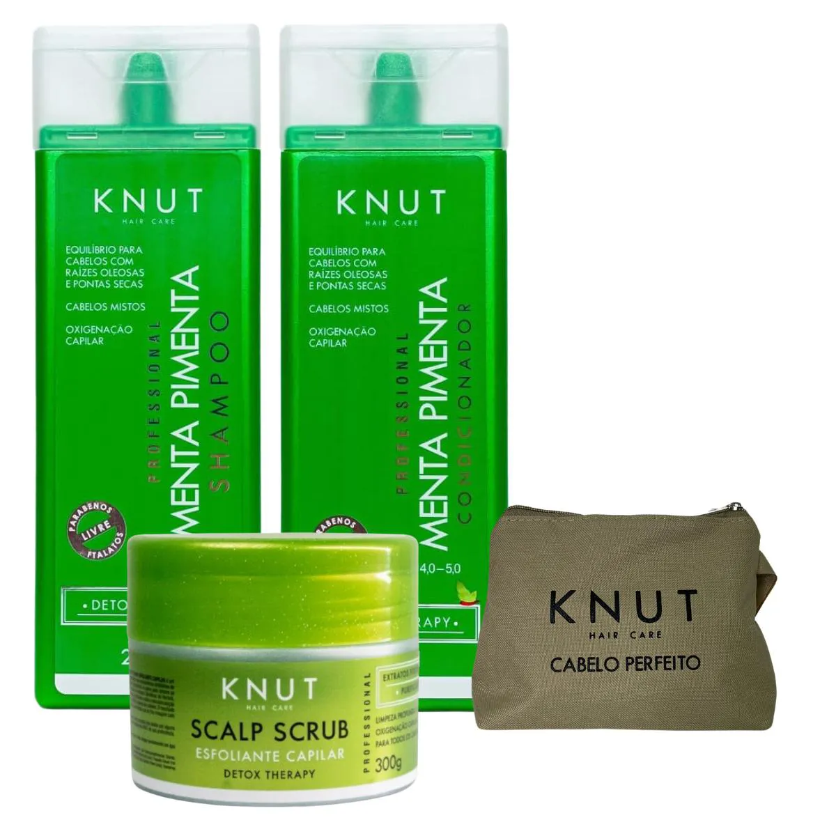 KNUT KIT MENTA PIMENTA TRATAMENTO + NECESSAIRE