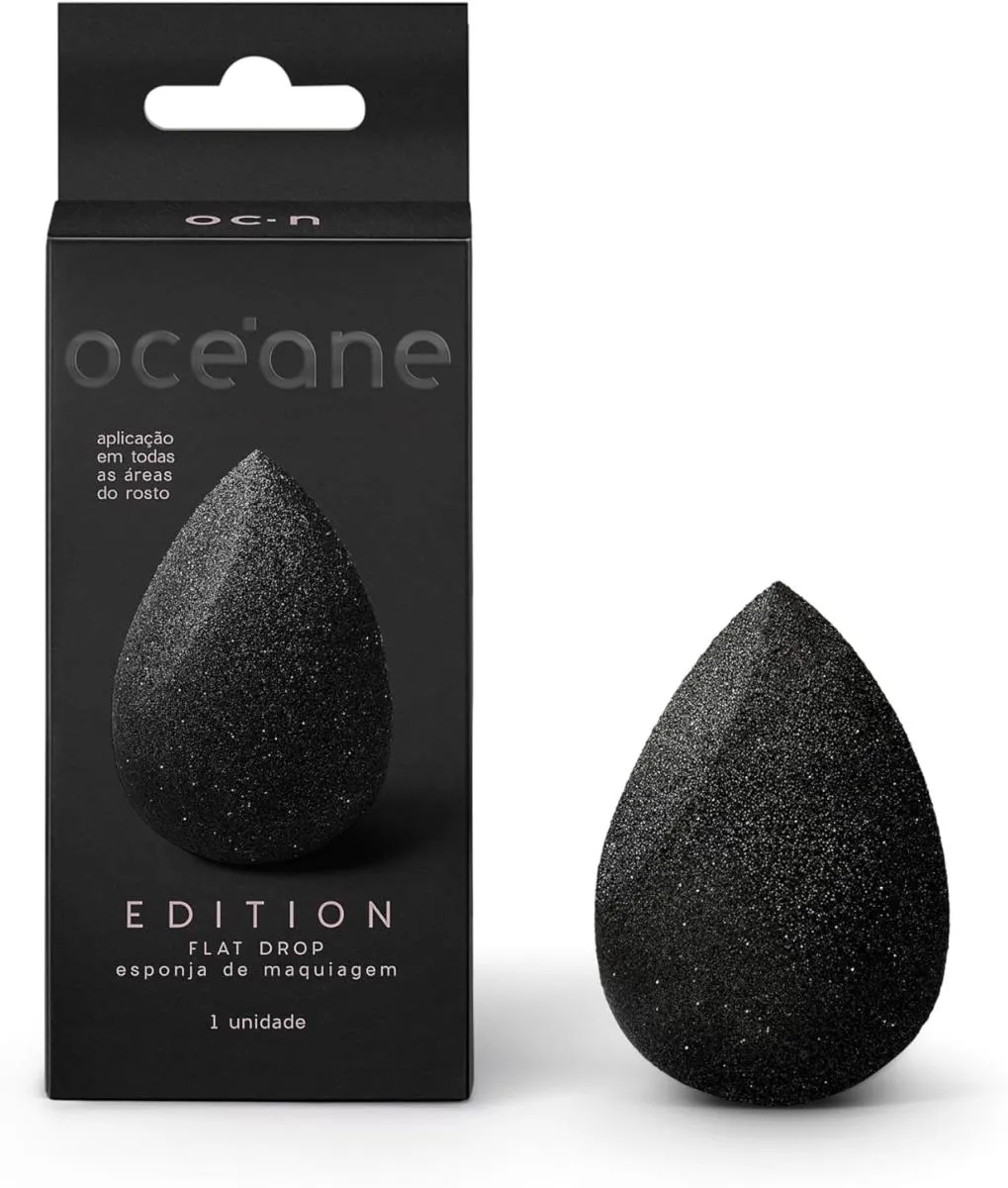 ESPONJA DE MAQUIAGEM OCéANE - EDITION FLAT DROP – PRETO