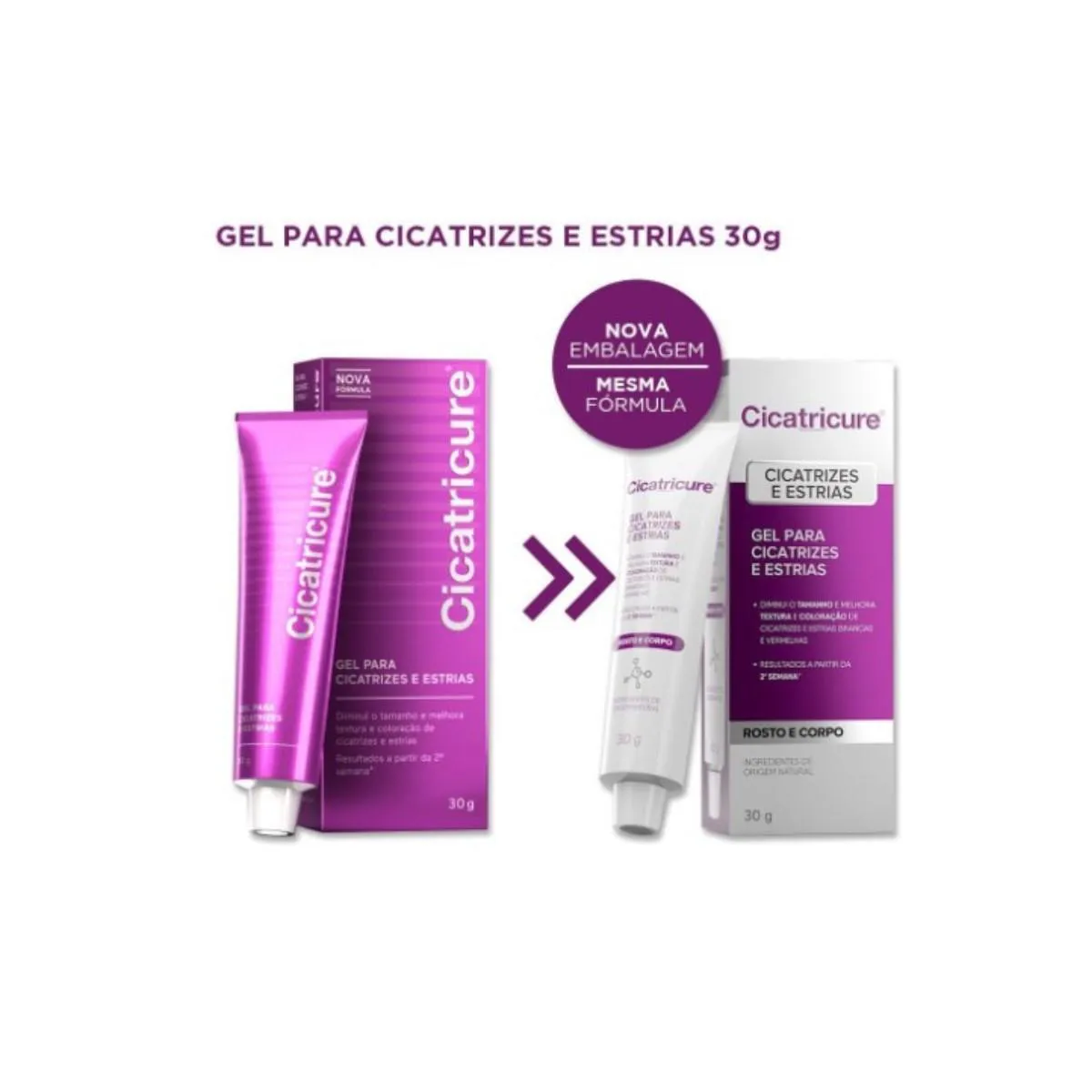 GEL PARA CICATRIZES E ESTRIAS - CICATRICURE - 30G