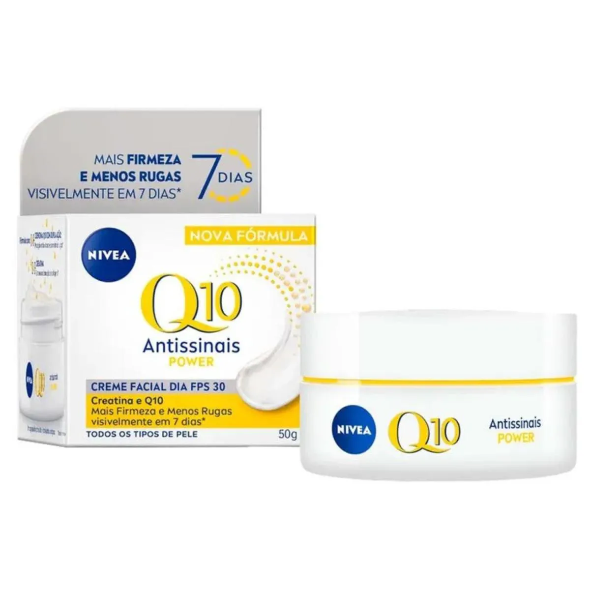NIVEA CREME FACIAL ANTISSINAIS Q10 POWER DIA FPS30 - 50G