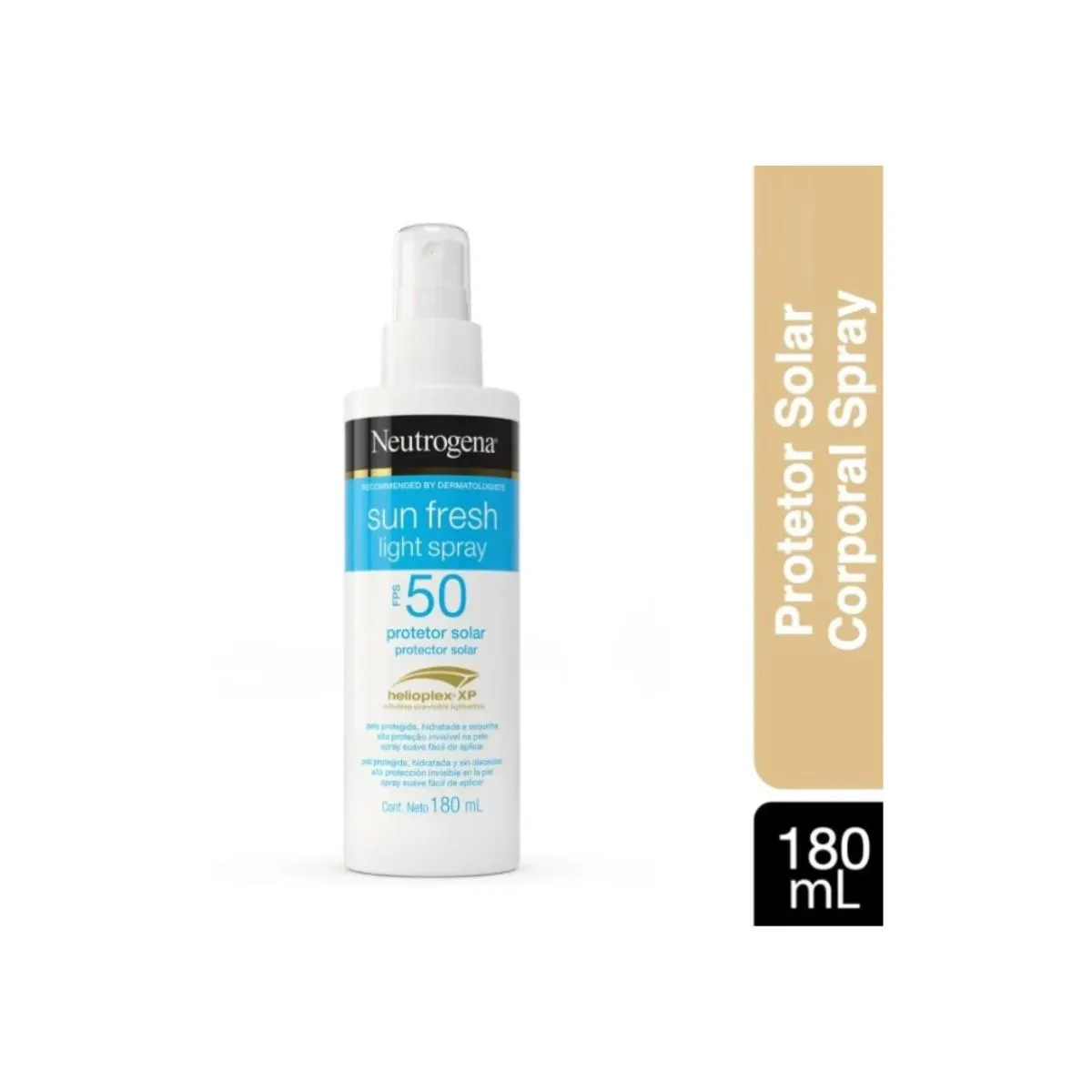 PROTETOR SOLAR NEUTROGENA SUNFRESH LIGHT SPRAY FPS50 180ML