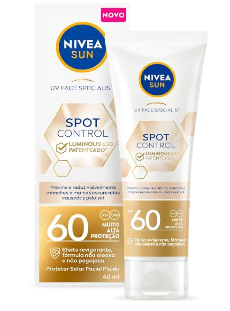 NIVEA SUN PROTETOR SOLAR FACIAL SPOT CONTROL LUMINOUS 630 FPS60 40ML