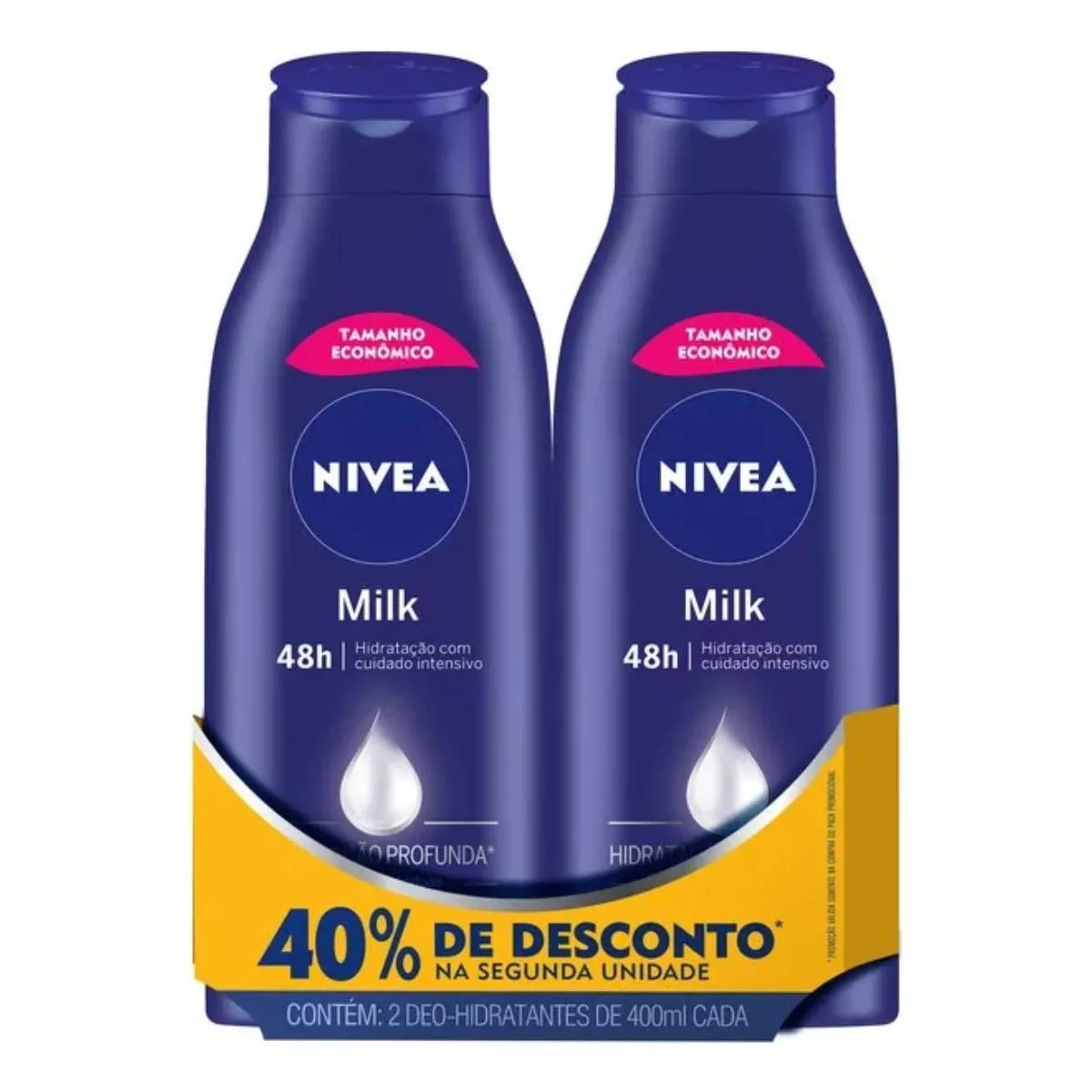 PACK HIDRATANTE NIVEA MILK 400ML - 2 UNIDADES
