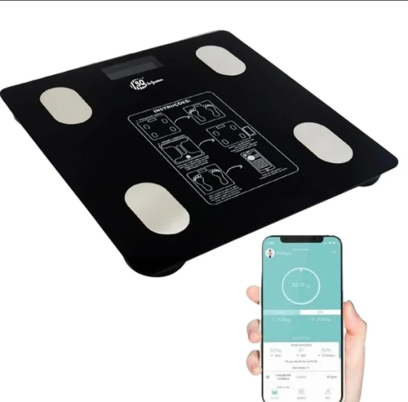 BALANçA DIGITAL CORPORAL BIOIMPEDâNCIA BLUETOOTH APP