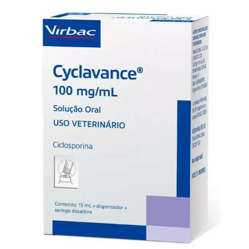 CYCLAVANCE VIRBAC PARA CãES 100MG/ML FRASCO COM 30ML