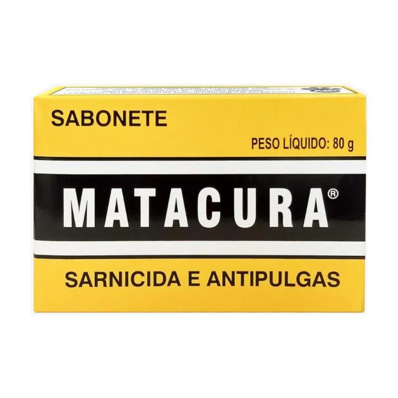 SABONETE ANTIPULGAS E SARNICIDA MATACURA PARA CACHORROS 80G