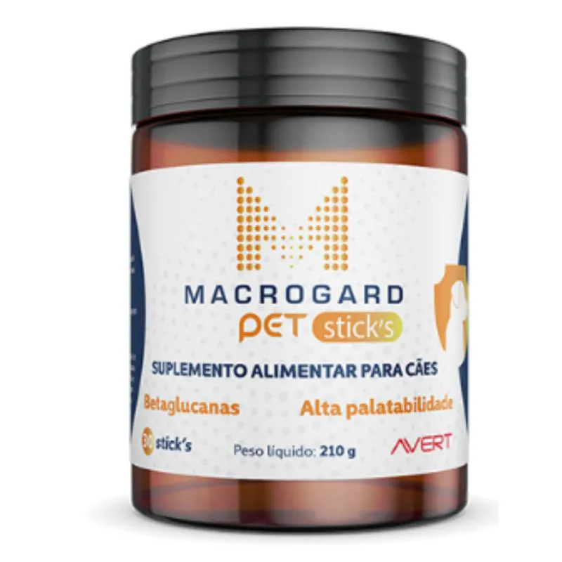 SUPLEMENTO ALIMENTAR MACROGARD PET STICKS 30 BASTõES PARA CãES