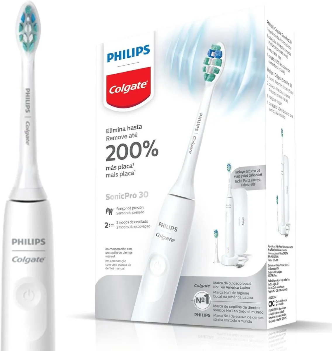 COLGATE ESCOVA DE DENTE ELéTRICA PHILIPS SONIC PRO 30