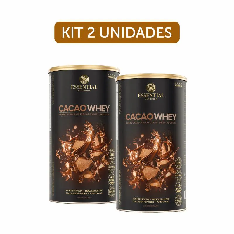 KIT 2X: CACAO WHEY ESSENTIAL NUTRITION 840G