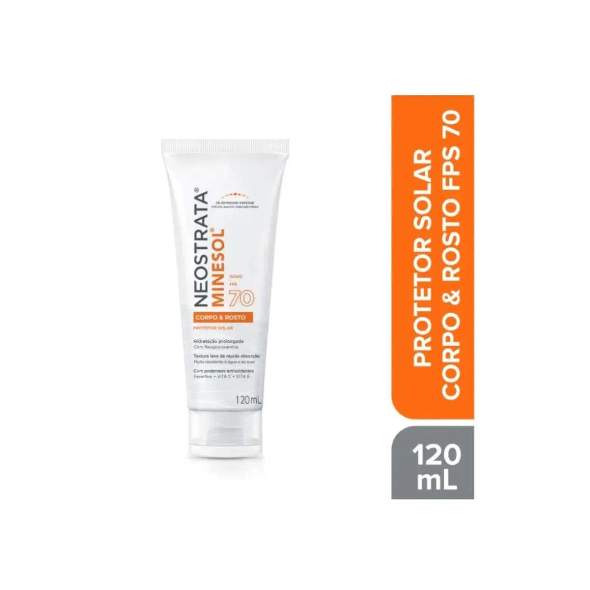 PROTETOR SOLAR NEOSTRATA MINESOL CORPO E ROSTO FPS70 120ML