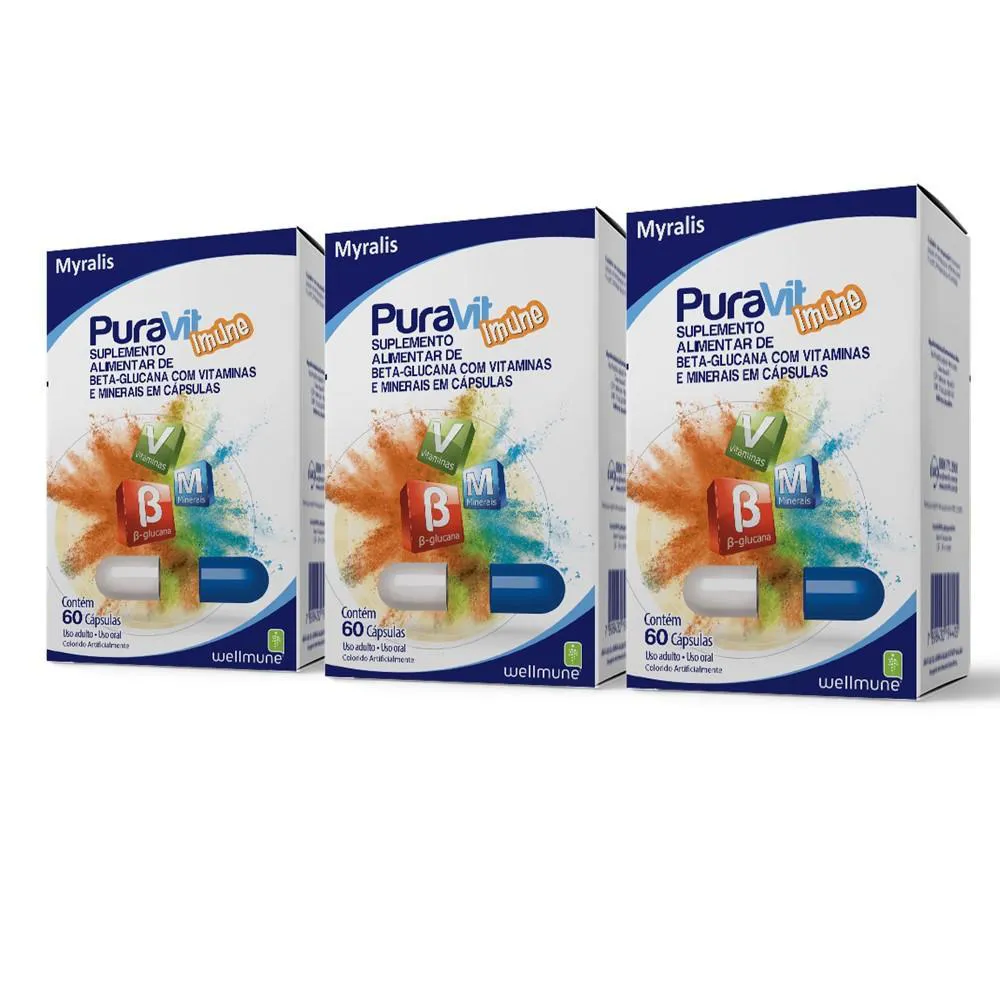 KIT PURAVIT IMUNE C/60 CáPSULAS 4 UN.