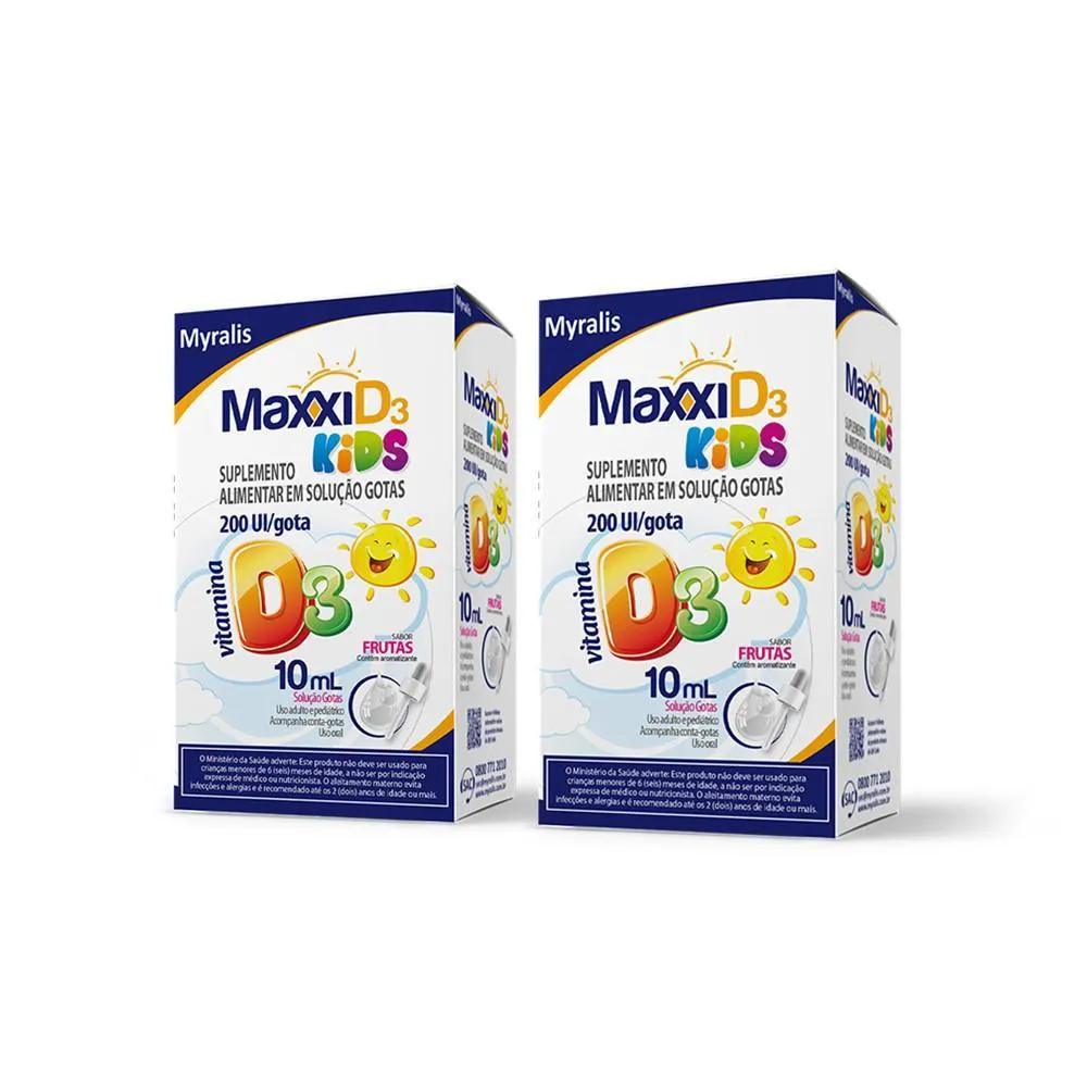 KIT MAXXI D3 KIDS GOTAS 10ML 2 UN.