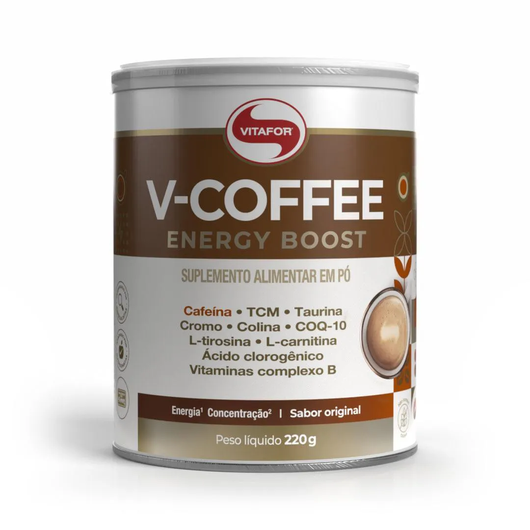 BEBIDA ENERGÉTICA V-COFFEE ENERGY BOOST - 220G - VITAFOR