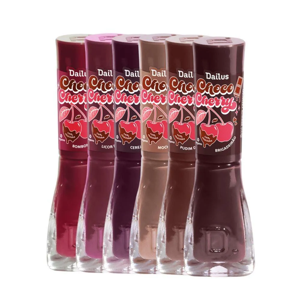 KIT ESMALTE DAILUS COLEçãO CHOCO CHERRY