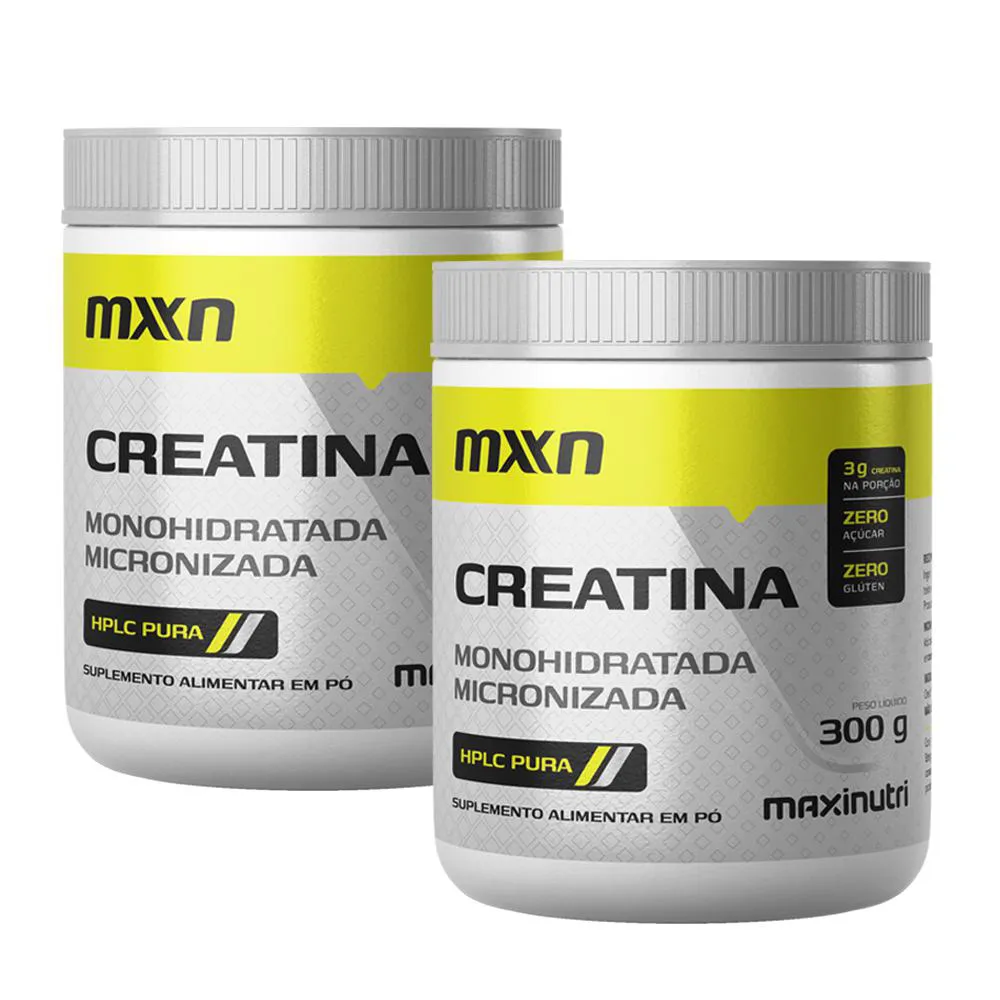 KIT 2 CREATINA MXN PURA Pó 300G MAXINUTRI