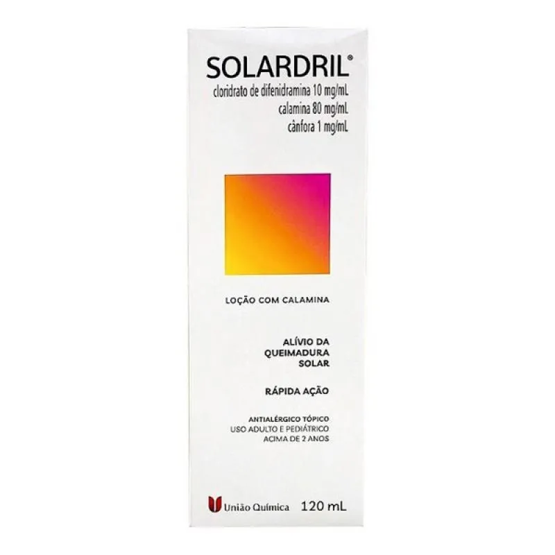 SOLARDRIL LOçãO ALíVIO QUEIMADURA SOLAR UNIãO QUíMICA 120ML
