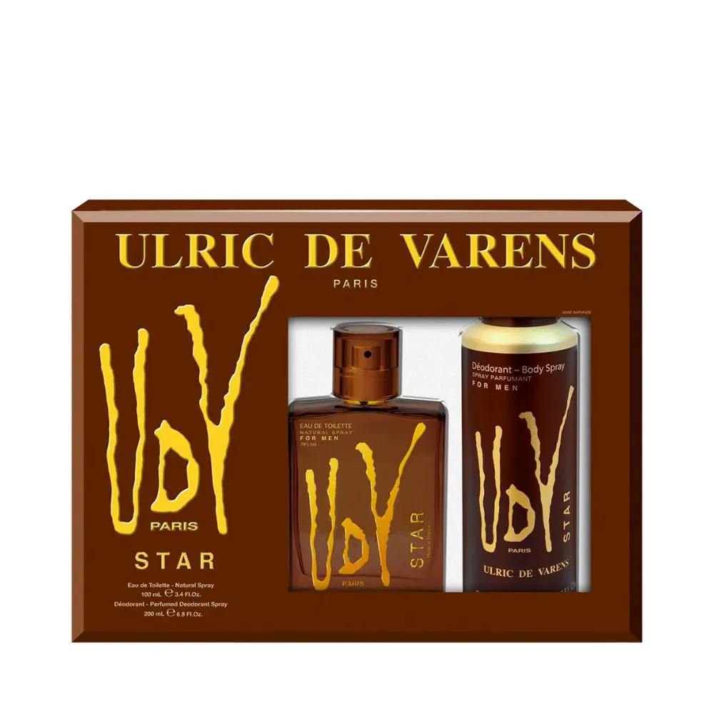 KIT ULRIC DE VARENS STAR MASCULINO (EAU DE TOILETTE 100ML + DESODORANTE 200ML) - ULRIC DE VARENS