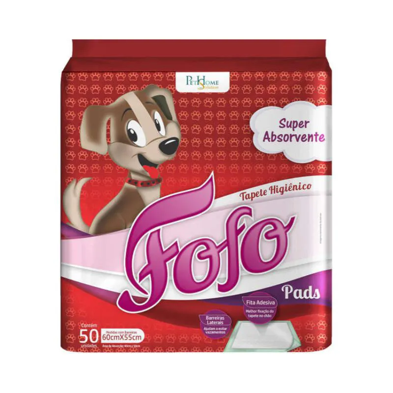TAPETE HIGIêNICO FOFO PADS PARA CãES 50UN