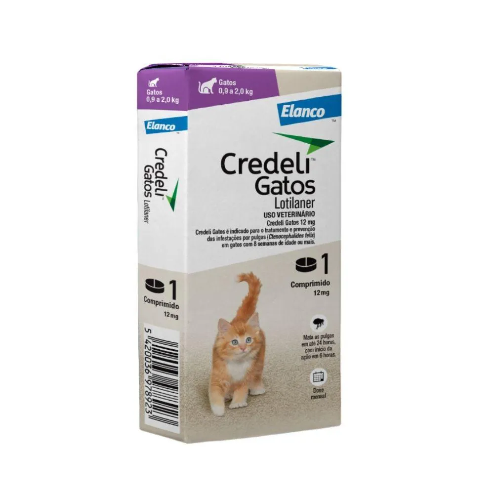 CREDELI GATOS 12MG - 1 COMP -GATOS DE 0,9 A 2,0KG