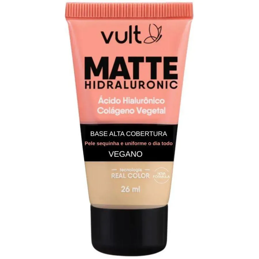 BASE MATTE HIDRALURONIC COM COLáGENO V220 26ML - VULT