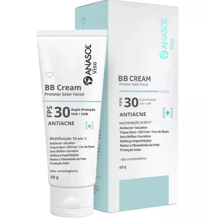 BB CREAM FACIAL ANTIACNE FPS 30 - 60G - ANASOL
