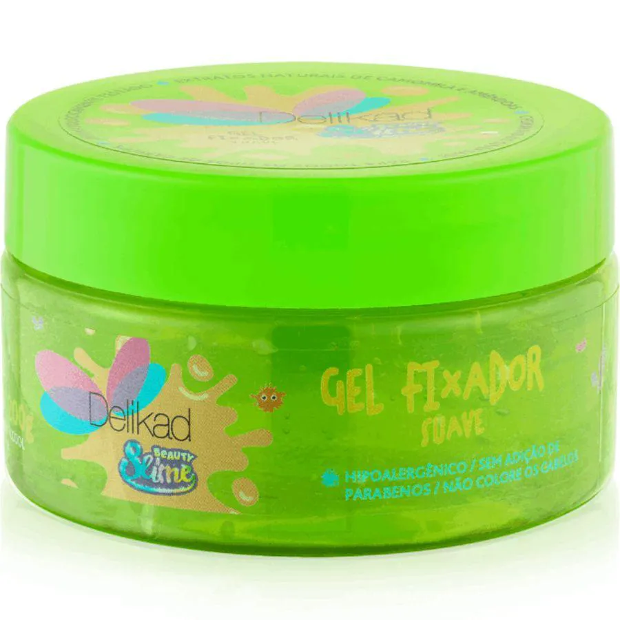 GEL FIXADOR SUAVE BEAUTY SLIME VERDE NEON 200G